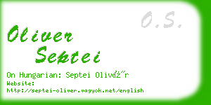 oliver septei business card